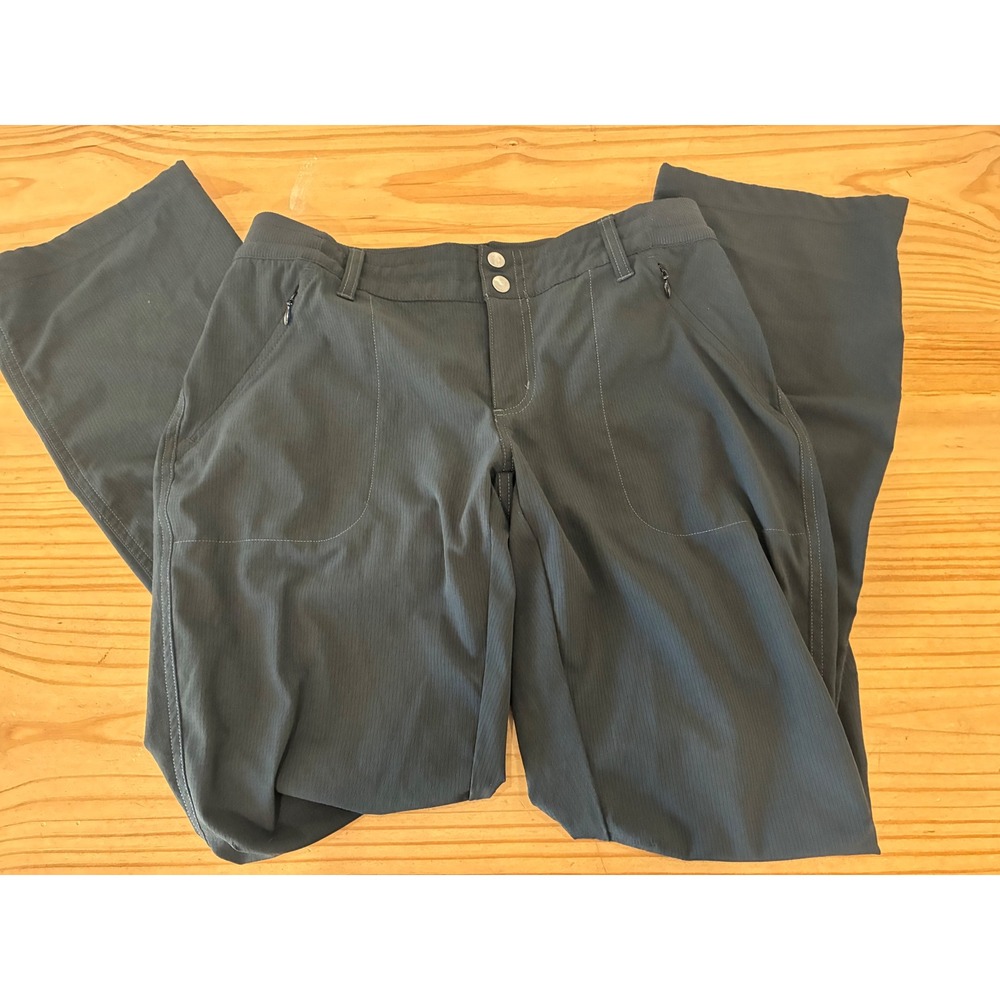 Kuhl Women 6 Reg Gray Hiking Pants Outdoor Active Wide Leg Ripstop Pockets